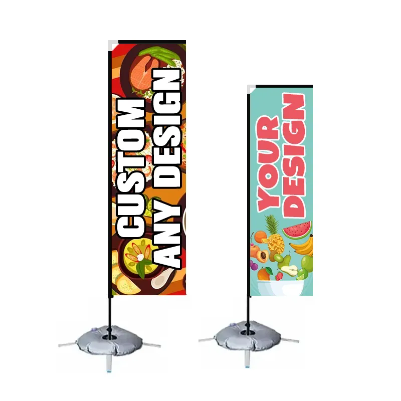 Hvordan støtter rektangulære strandflagg utendørs merkevaresynlighet på tvers av lokale markeder?